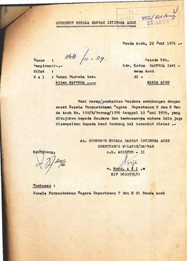 berkas 183.13 - Surat tentang Bahan Pustaka Terbitan Bappeda.  1