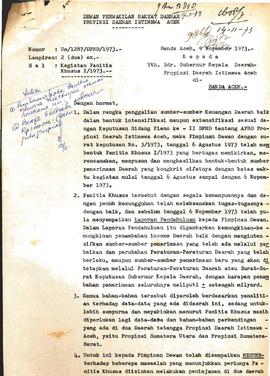 berkas 206.16 - Surat tentang Kegiatan Panitia Khusus I Tahun 1973 Dewan Perwakdan Rakyat Daerah ...