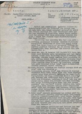 berkas 104/9 - Salinan Keputusan Presidium Kabinet Ampera No. 80/U/Kep/4/1967 tentang Penugasan k...