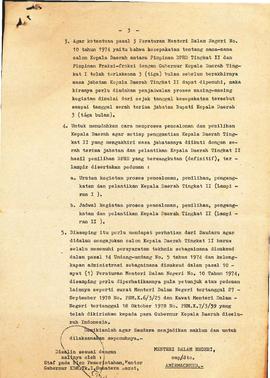 berkas 40.4 - Surat tentang urutan kegiatan proses pemilihan, pengangkatan dan pelantikan Kepala ...