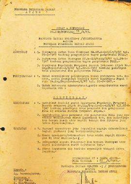 berkas 105/9 - Surat Keputusan NO. Kep/Pepelda- 11 1967 Panglima Daerah Militer T Iskandarmuda se...