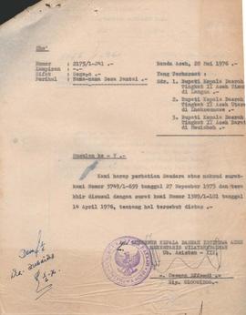 Surat-surat sehubungan dengan daftar nama-nama partai daerah Propinsi Daerah stimewa Aceh.  8