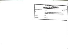Surat-surat sehubungan dengan laporan pertahanan keamanan di Wilayah Propinsi Daerah Istimewa Ace...