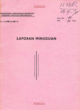 Surat-surat sehubungan dengan laporan pertahanan keamanan di Wilayah Propinsi Daerah Istimewa Ace...