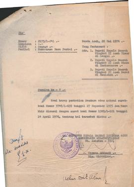 Surat-surat sehubungan dengan daftar nama-nama partai daerah Propinsi Daerah stimewa Aceh.  7