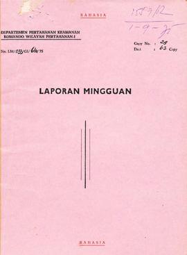 Surat-surat sehubungan dengan laporan pertahanan keamanan di Wilayah Propinsi Daerah Istimewa Ace...