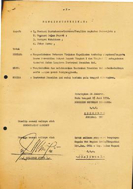 berkas 69.7 - Surat tentang Instruksi Presiden Republik Indonesia No : 9 Tahun 1974 tentang tata ...