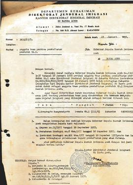 berkas 66.6 - Surat tentang Pendaftaran Penduduk dalam Provinsi Daerah Istimewa Aceh tahun 1975.  10