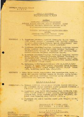 berkas 105/9 - Surat Keputusan NO. Kep/Pepelda- 11 1967 Panglima Daerah Militer T Iskandarmuda se...