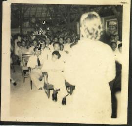 Arsip Visual thn 1950an Djawatan Penerangan Aceh Barat, Peserta Kursus dan Guru guru berfoto bers...
