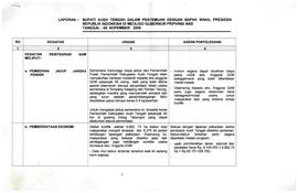 Laporan Bupati Aceh Tengah Dalam Pertemuan Dengan Bapak Wakil Presiden Republik Indonesia di Neul...