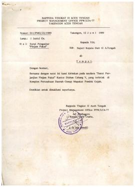 Surat Pinjam Kantor Disbun Cabang V