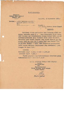 AC02-41/2- 41.12 - Salinan Djawatan Urusan Umum Pegawai Kramat 132, Tanggal 14 September 1950 1