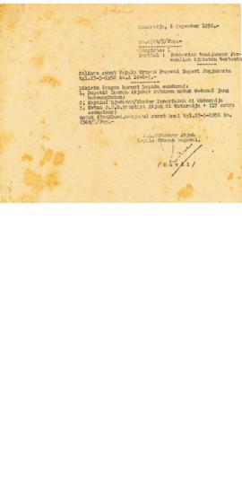 AC02-41/2- 41.10 - Surat A.n Gubernur Aceh (Kepala Urusan Pegawai) Tanggal 6 November 1950, No.49...
