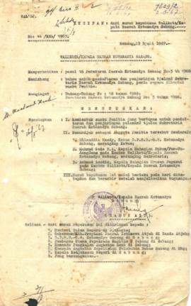 AC07-104/23 - Pemberhentian saudara Arsyad Husin Ba. dari Jabatan Setwilda Kodya Sabang 1