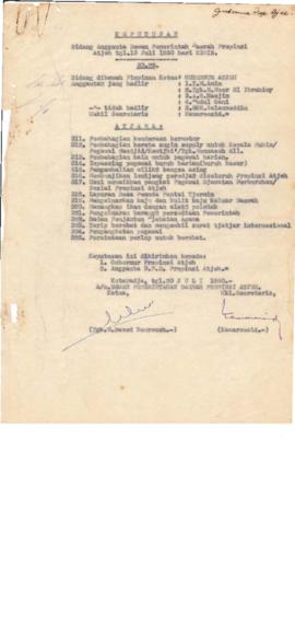 AC02-01/1- 1.27 - Keputusan Sidang Anggota Dewan Pemerintahan Daerah Sementara Provinsi Aceh No.29 1